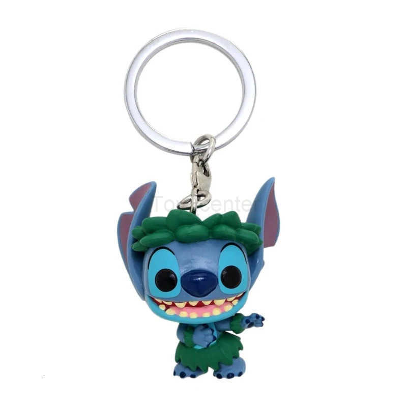 Disney NEW Sleeping Stitch Hula Pocket Keychain Vinyl Action Figure Collection Model Cute Doll Toy Gift H251127