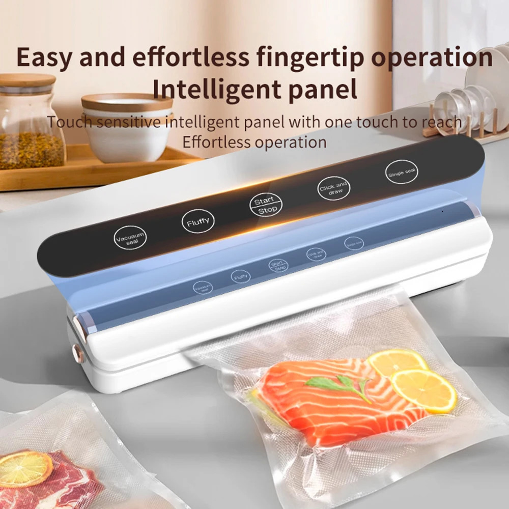 Food Vacuum Automatic Air Sealing Machine Home USB Wireless Wacuum Sealer 1500mAh 62KPa High-Suction Store Food Vacuum 251126