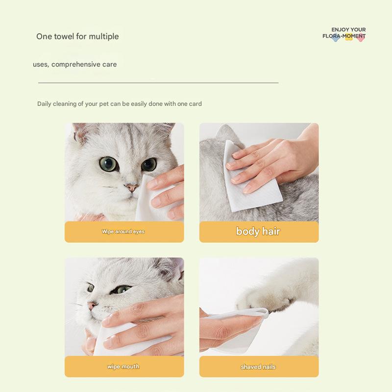 Pet wipes with 80 puffs, specifically designed for dogs, cat wipes, non washable, eye and tear stains, body supplies, wet wipes - view 5