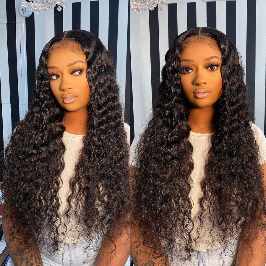 V Part Wig Human Hair No Leave Out Brazilian Deep Wave Human Hair Wigs for Women U Part Deep Curly Wigs Glueless Virgin 250% 231227