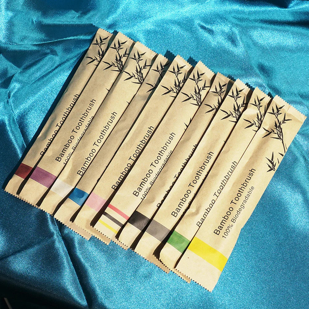 50 disposable bamboo soft bristled toothbrushes - biodegradable and easy to carry - essential for home and outdoor use 251125