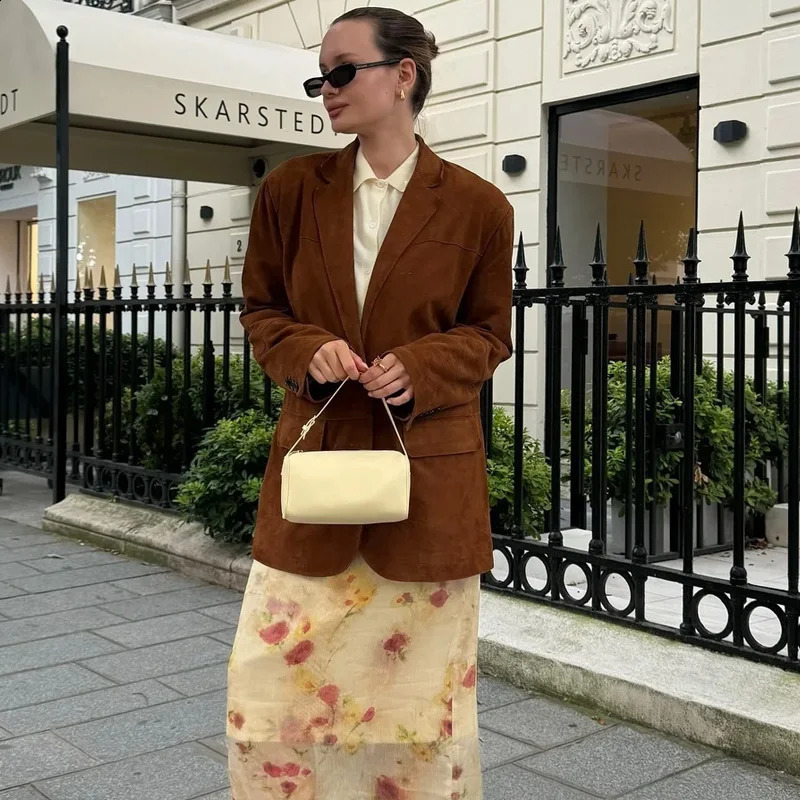 Traf womens jackets outerwear office clothes womens suede jackets long sleeved solid jackets jackets old long jackets 250427