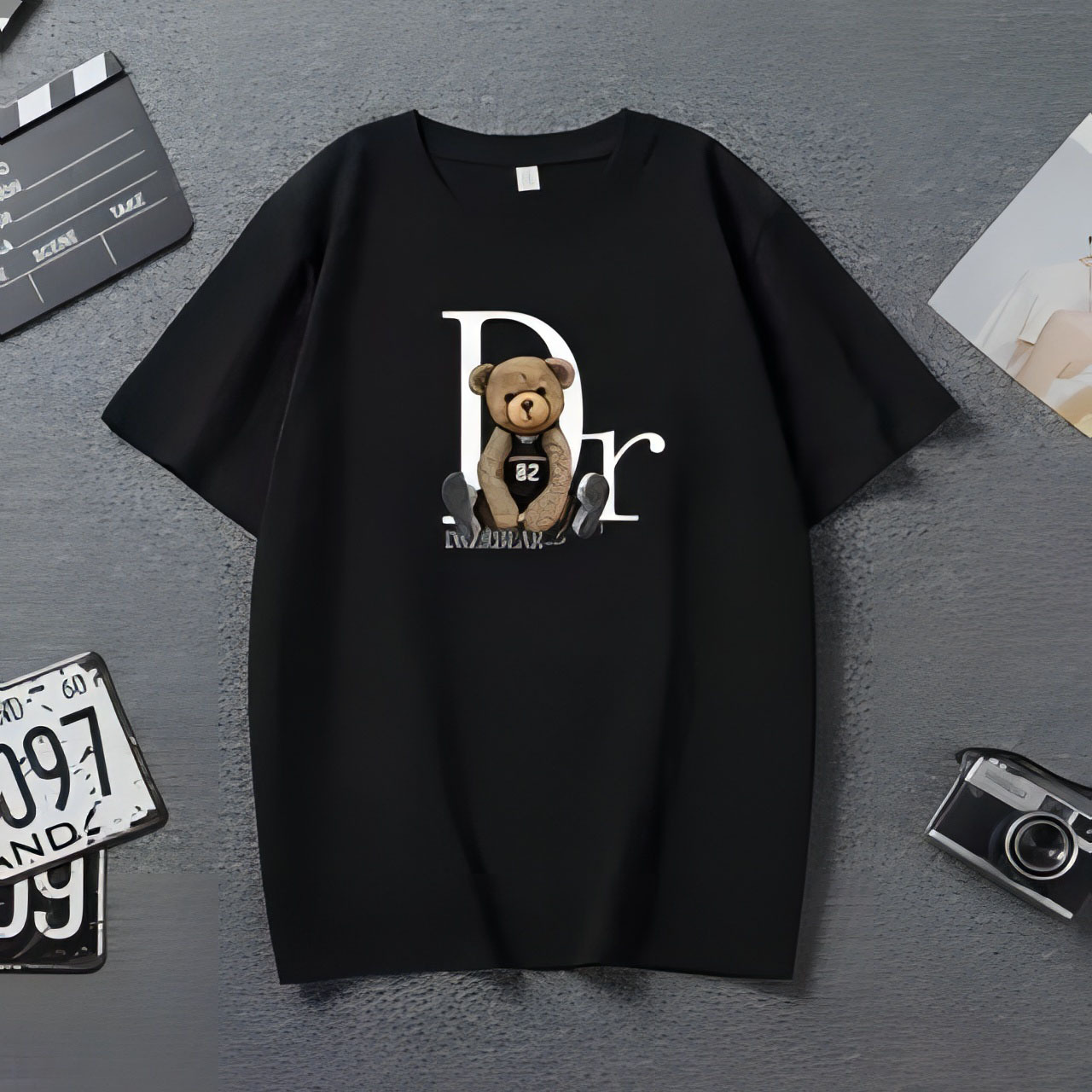 Free shipping designer Men's T-Shirts summer new Printed men's short sleeved T-shirt Pink black grey white