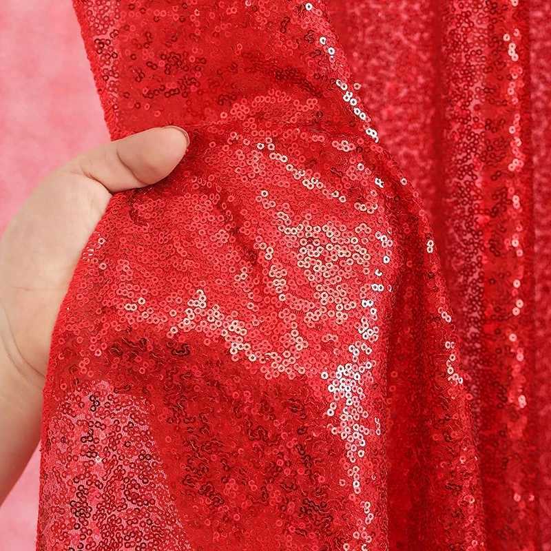 Curtain Christmas Red Sequin Backdrop Curtains Christmas Halloween Birthday Party Wedding Decorations Baby Shower Stage Events Background Supplies Y25