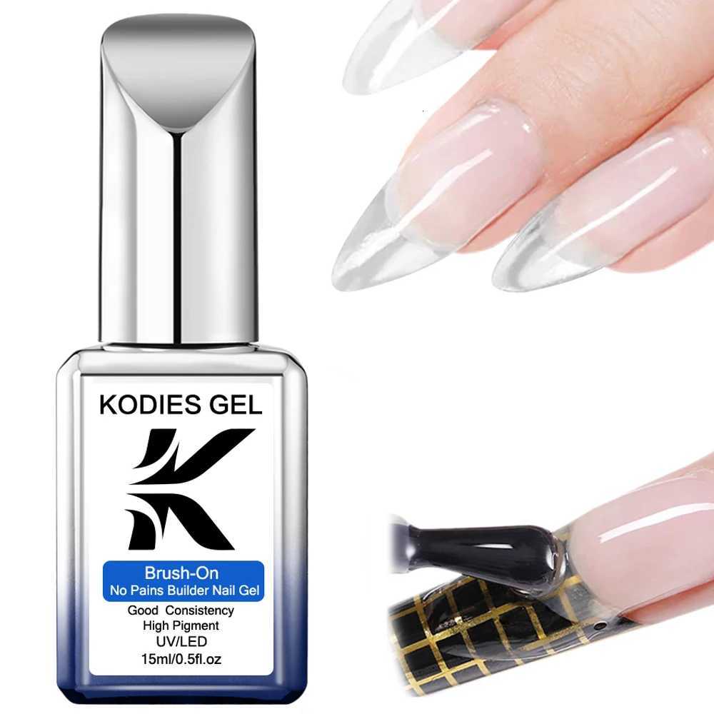 KODIES GEL Clear Builder Nail Gel Polish Brush On Construction Gel Extension Semi Permanent UV/LED Crystal Building Gel VarnishT251127