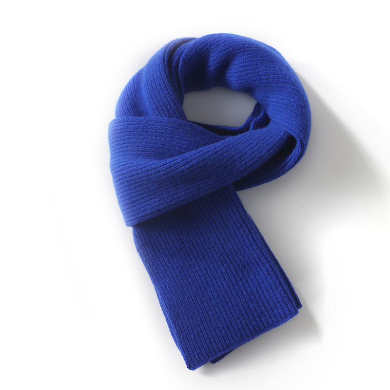 K544 Manufacturers wholesale 2025 new 100% wool soft pure color versatile knitted warm cashmere wool scarf for women