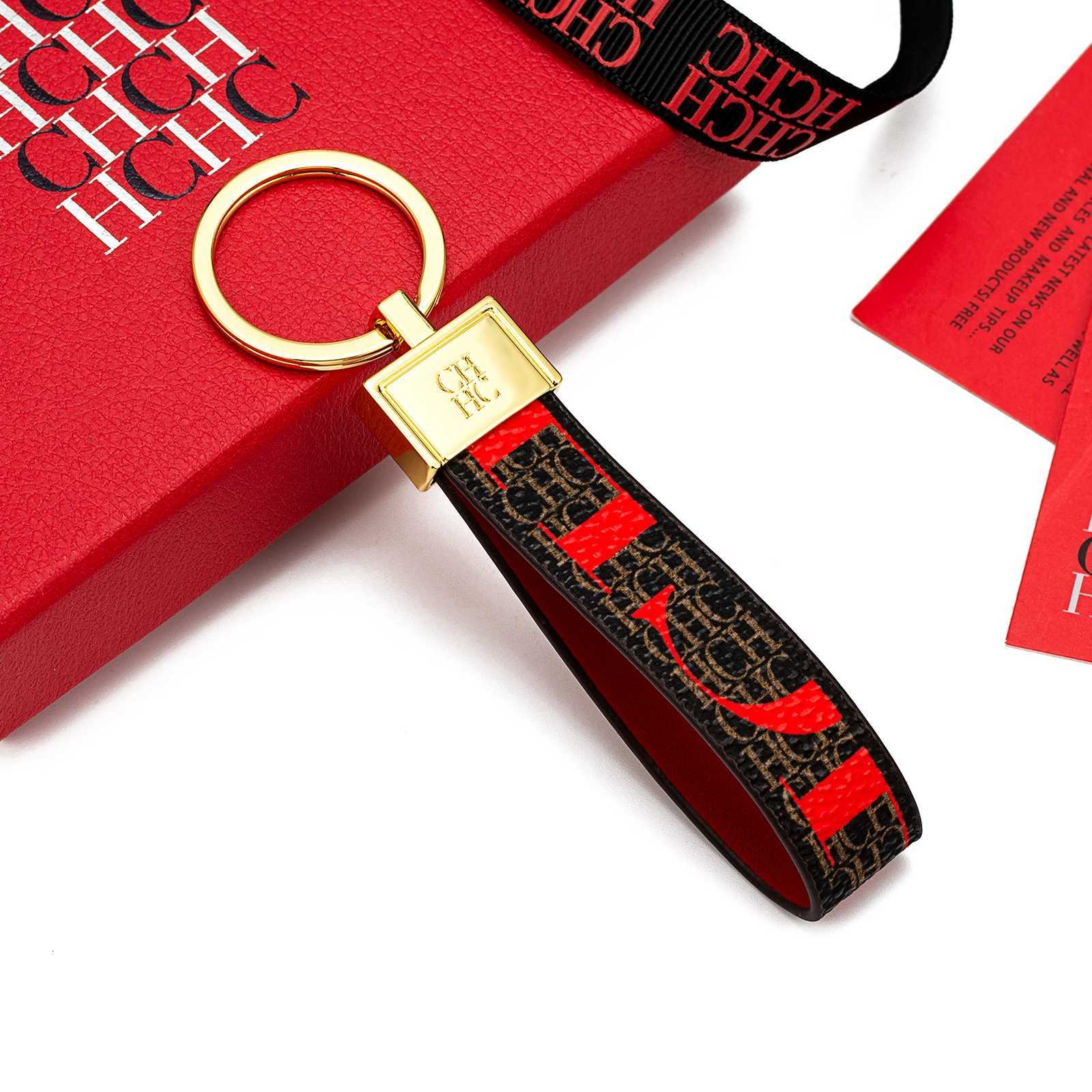 CHILN HENA New Fashion Peripheral Item Golden Leather Keychain with Multi - Element Design Pendant Christmas Gift K006T251127