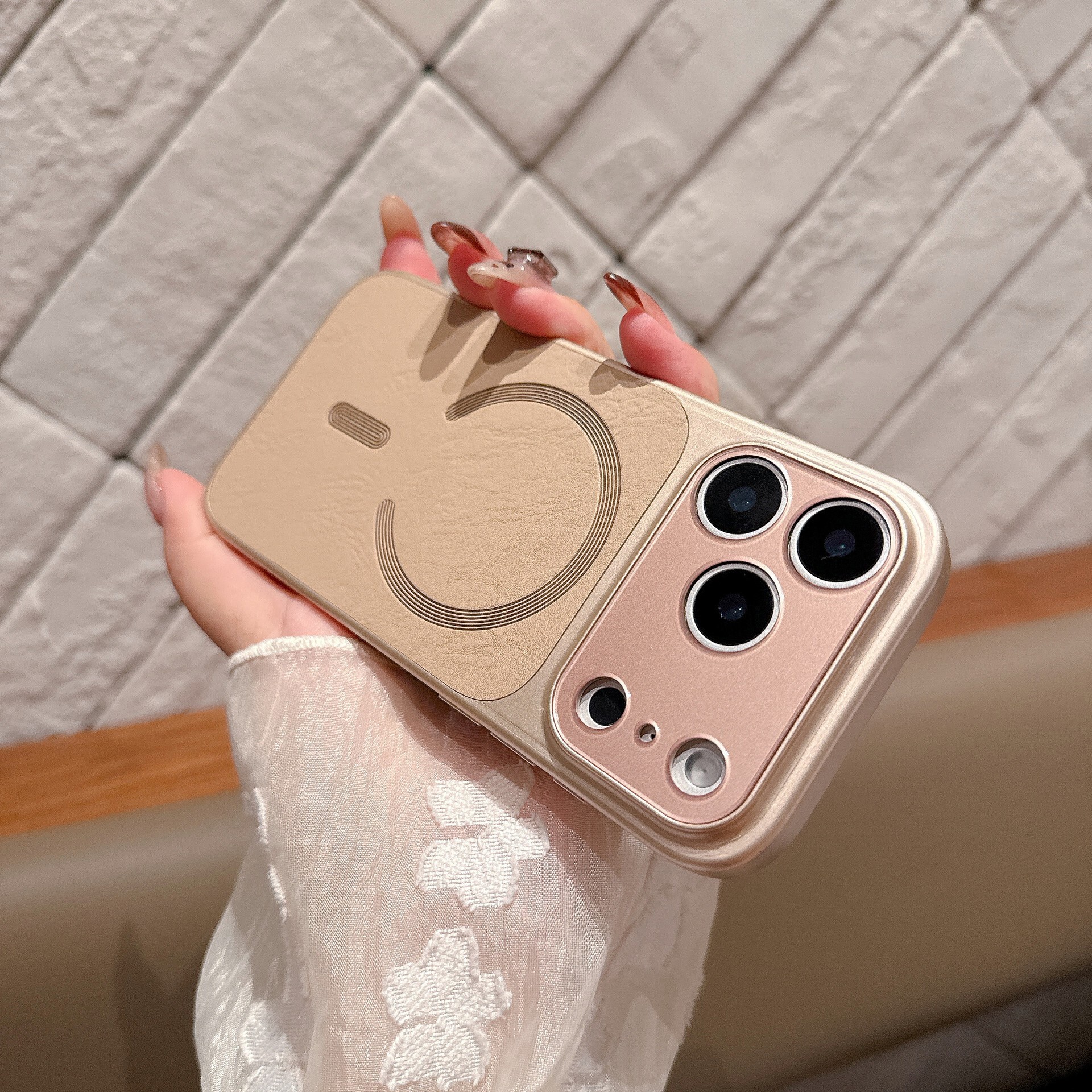 Electroplated Magnetic Phone Case iPhone 17 Pro Max Compatible with Apple 16/15 Pro Hard Protective Case