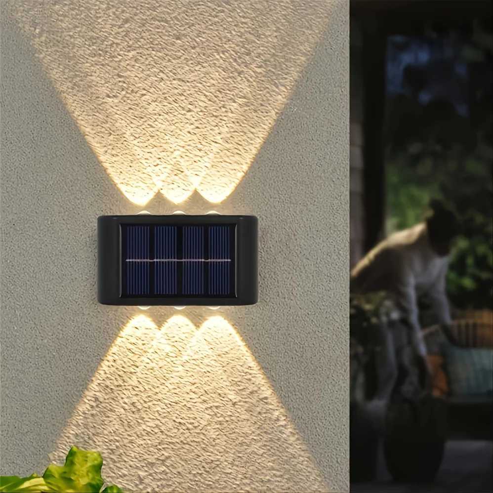 1-2pc 6/10 LED Solar Outdoor Wall Decorative Landscape Lighting Light Fixtures Suitable For Courtyard Villa Fence Terrace GardenM251127