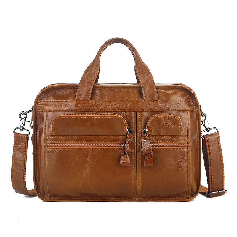 Mens Business Travel Mens Messenger Bag Mens Handbag Mens Large A4 Office Leather Shoulder Bag Notebook Bag 240902