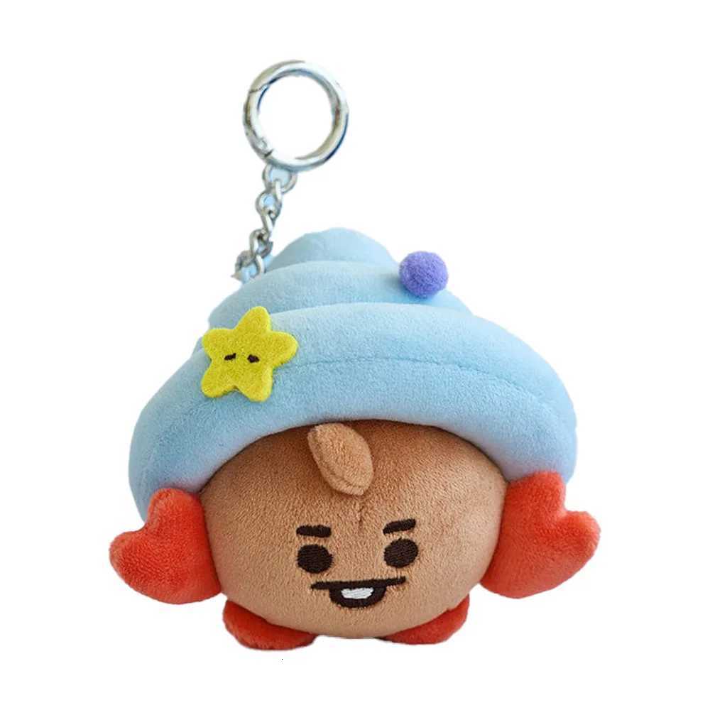 NEW 10CM BT21 Popular Anime Kawaii Cooky Tata Rj Mini Keychain Pendant Ocean Friends Doll Bag Pendant Ornament GiftT251127