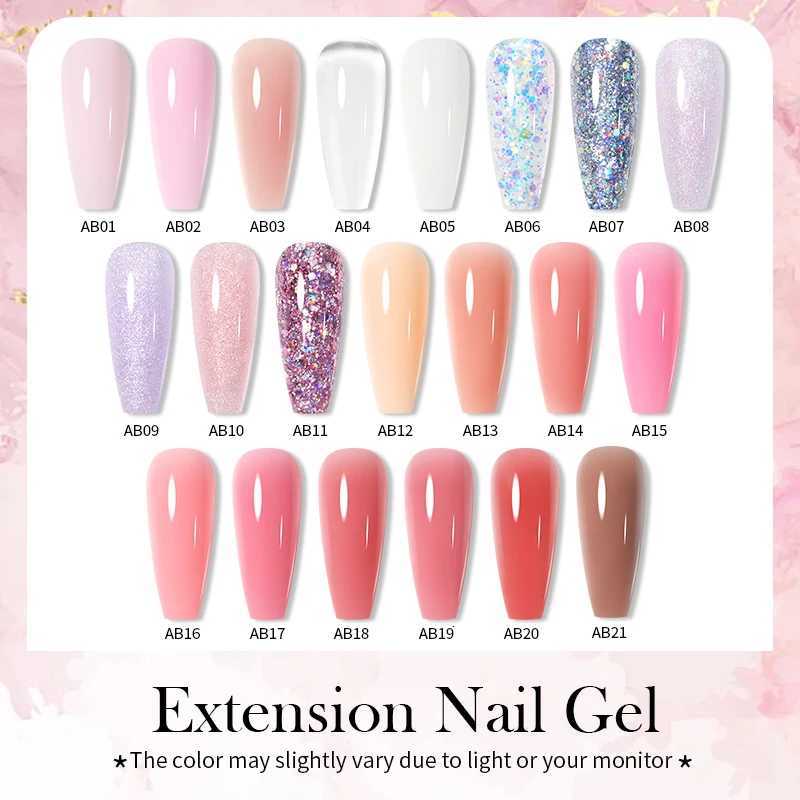 BORN PRETTY 30ml Extension Nail Gel Nail Polish Acrylic Nail Glitter Sequins Soak Off UV Extend Gel For Nail ExtensionsT251127
