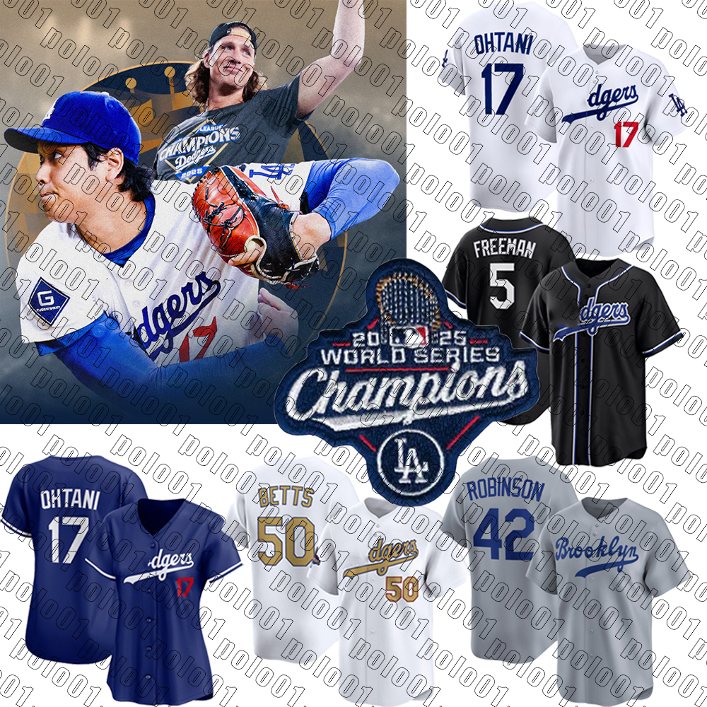 Dodgers Baseball Jersey Shohei Ohtani Yoshinobu Yamamoto dodgers 2025 World Series Champions Mookie Betts Freddie Freeman Max Muncy Smith Jersey