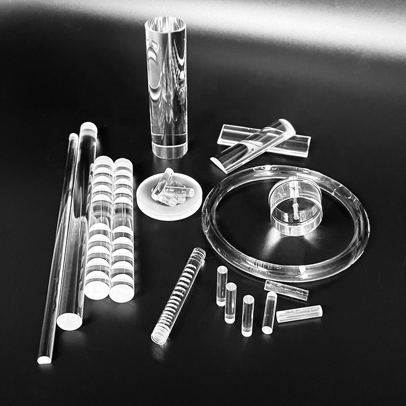 Professional Custom Fused Silica High Transmittance Quartz Rods Quartz Stirring Rods for Laboratories