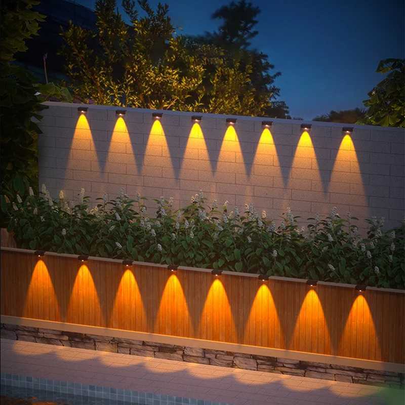 1/2/4Pcs 3LED Outdoor Solar Garden Lights Waterproof Stairs Wall Lamp Balcony Decorative For Yard Lighting Solar Powered LampsM251127