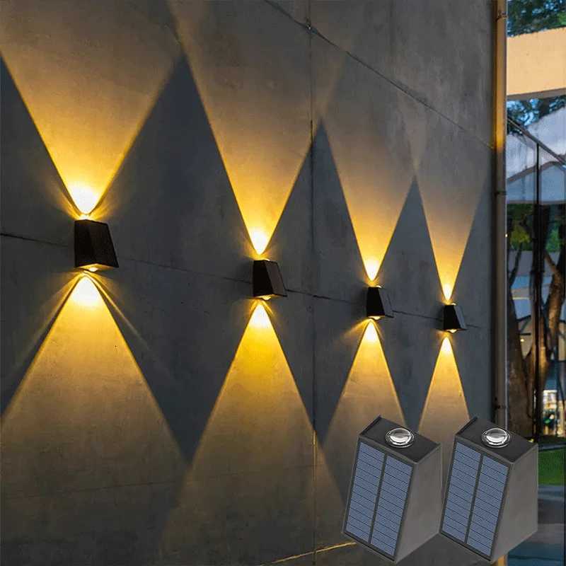 LED Solar Lights Outdoor Solar Powered Wall Lamp Waterproof Outdoor Garden Decorations Sunlight for Street Balcony Villa LampM251127