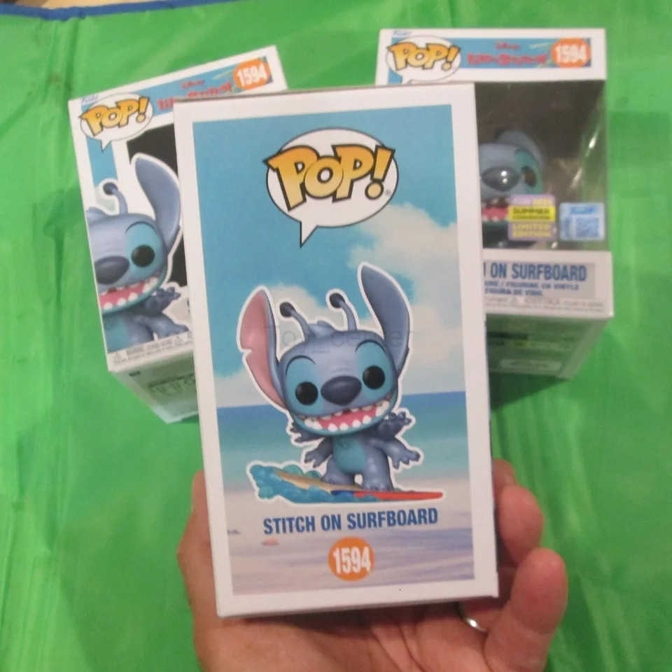 Disney Stitch on Surfboard 1594 FUNKO POP 2025 Summer Convention Figure Lilo Stitch Collectible Limited Edition Toy Gift H251127