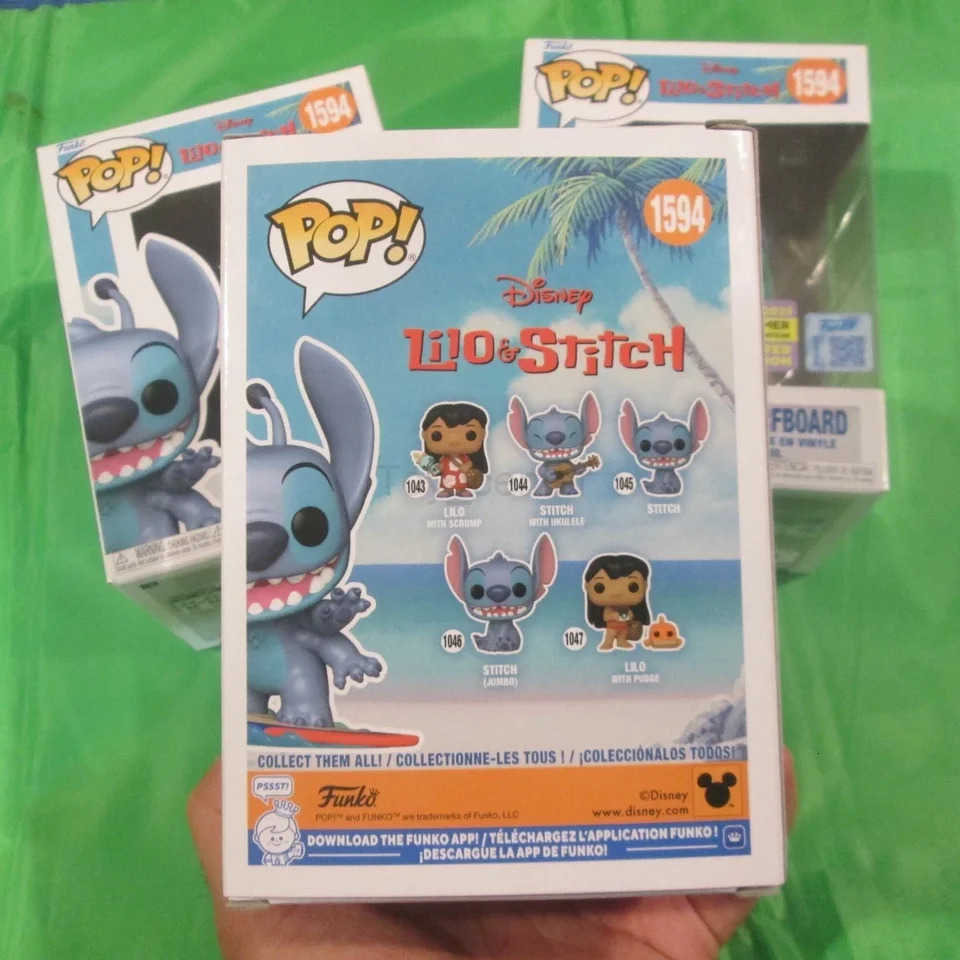 Disney Stitch on Surfboard 1594 FUNKO POP 2025 Summer Convention Figure Lilo Stitch Collectible Limited Edition Toy Gift H251127