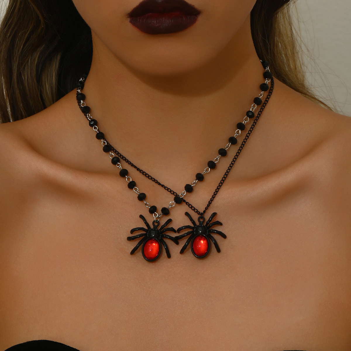 Creative Unique Chain Heart Necklace Fashion Pendant Neck Jewelry Handmade Female Vintage Beach Kolye Wholesale Statement 240723