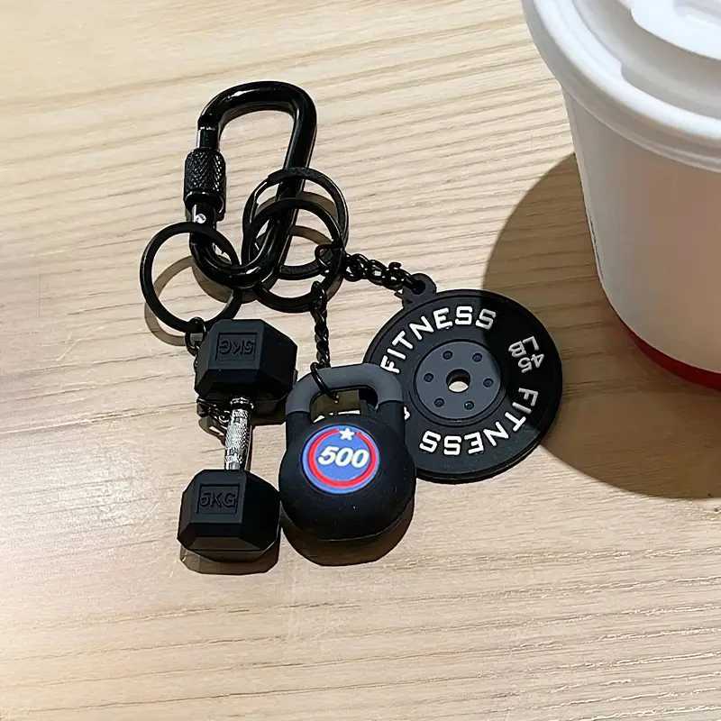 Detachable Barbell Plates Keychain Dopamine INS Simulation Dumbbells Keyring Water Cups Creative Fitness Series Pendant FriendsT251127