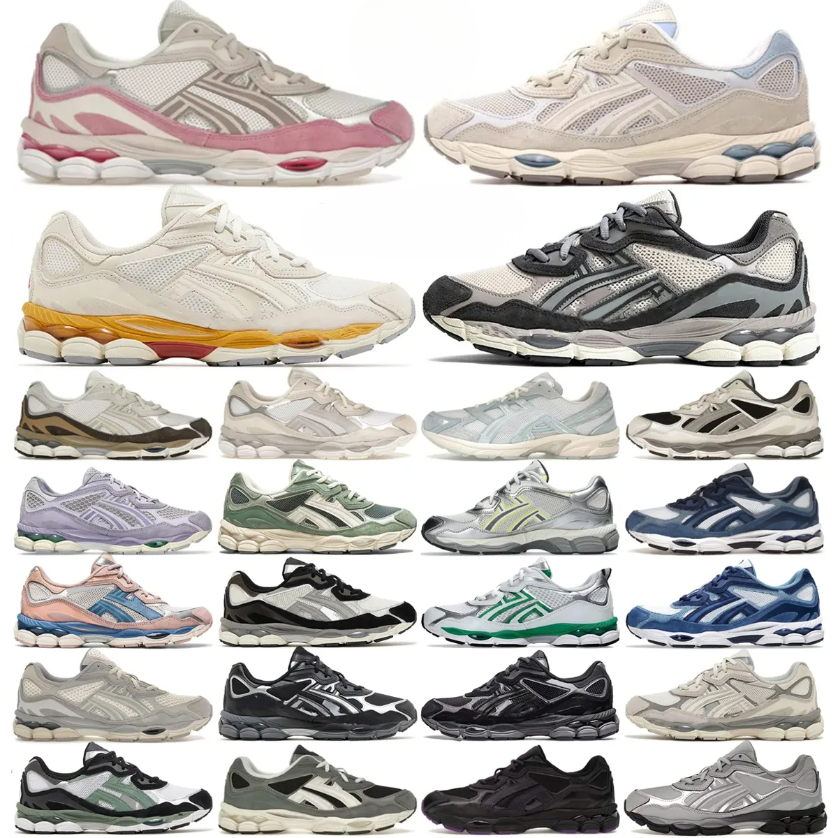 Gel NYC Designer sneakers mens womens Running shoes Graphite Grey Black Cream Mineral Beige Hidden NY ink Ivory Mid Smoke Mid Sheet Rock Indigo men women luxury shoes