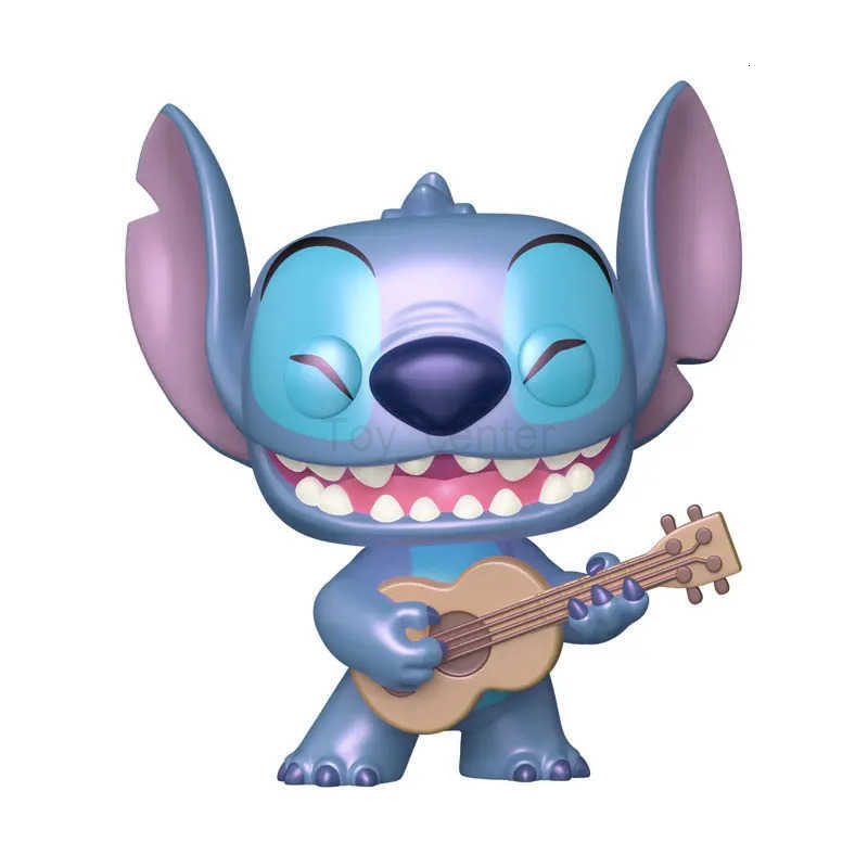 Disney Anime Stitch with Ukulele Model Toys FUNKO POP 1044 Action Figures Collectible Limited Edition Figureine Toys Souvenir Gifts H251127