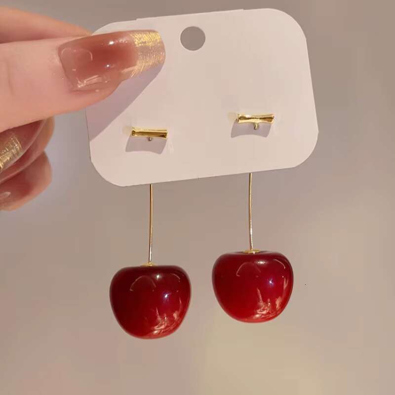 DHcollections New Women's Personalized Party Ins Style Cherry Earrings