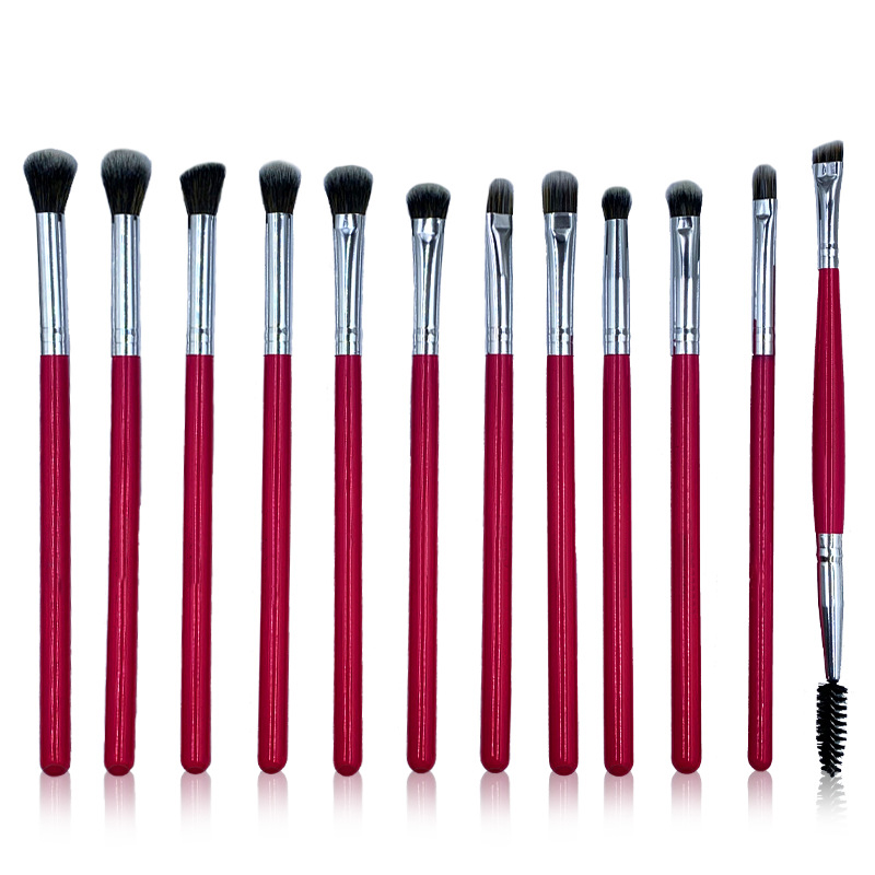 12-Piece Synthetic Fiber Makeup Brush Set Factory-Direct Eyeshadow & Foundation Brushes