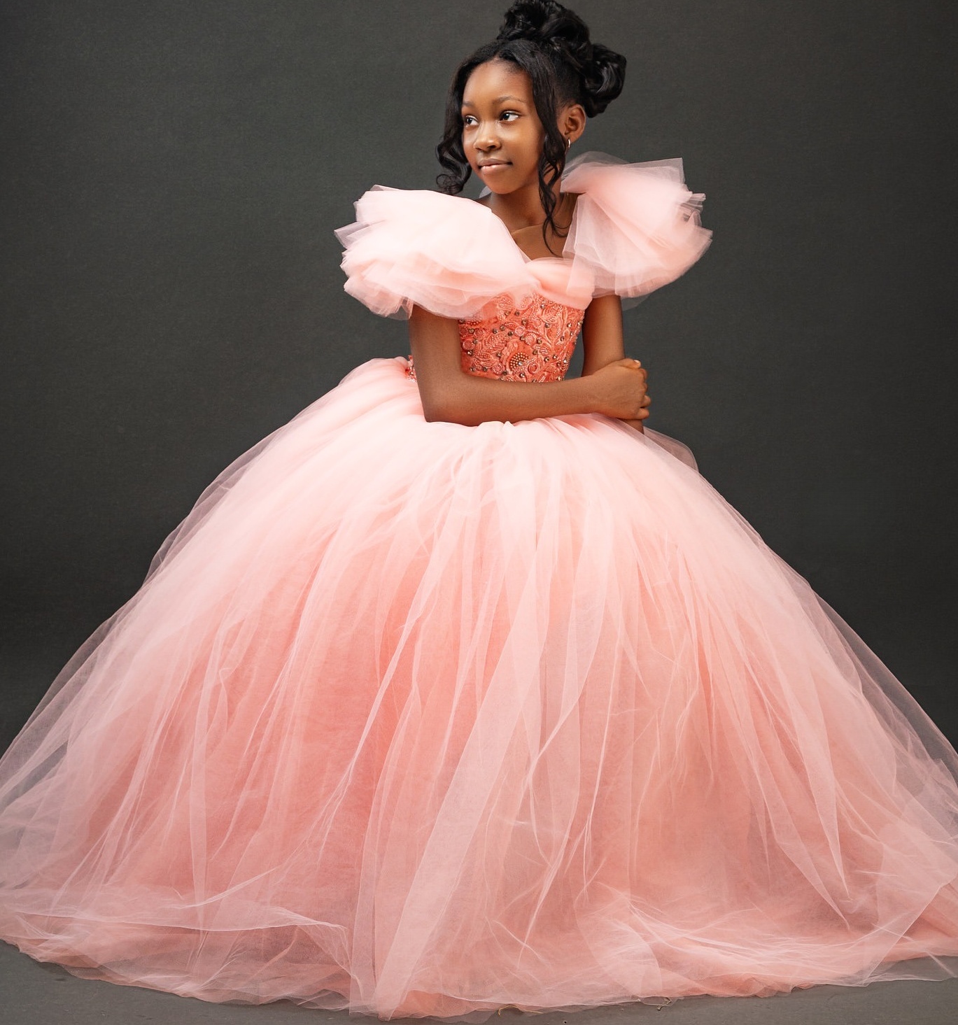 2026 Blush Pink Ball Gown Flower Girl Dresses Sheer Neck Lace Tulle Little Girl Christmas Peageant Birthday Christening Tutu Dress Gowns ZJ422