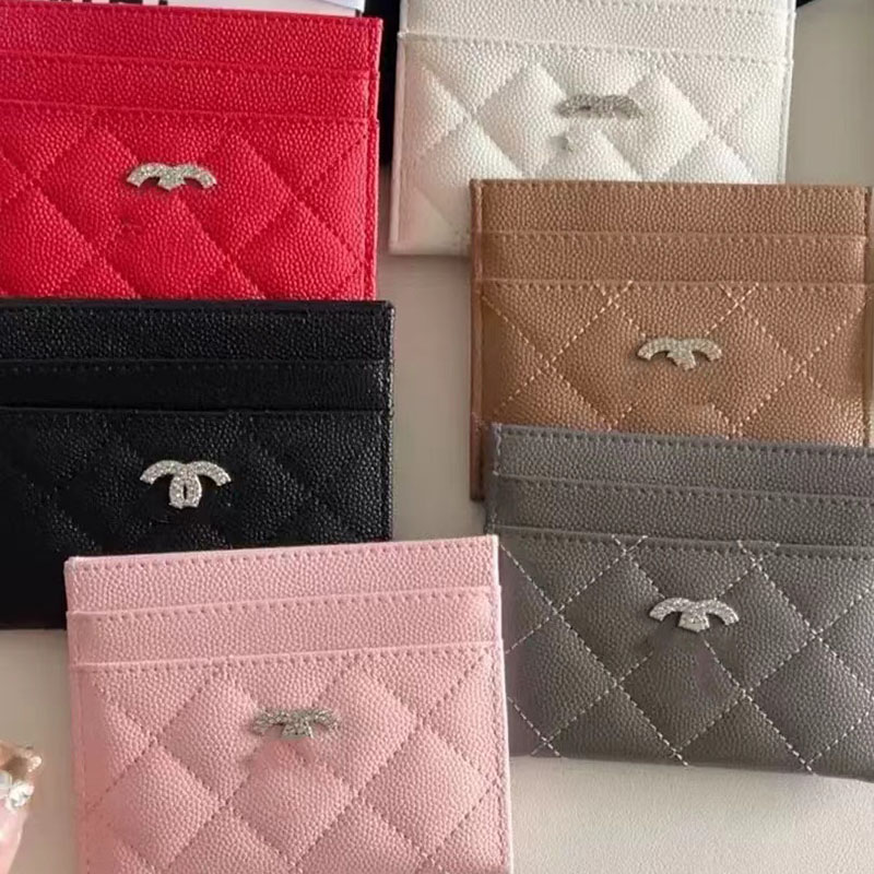 10A mirror quality designer caviar wallet women's wallet luxury leather CC wallet with box