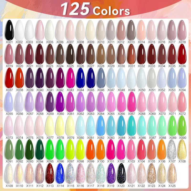 LILYCUTE 7ML Dark Red Caramel Gel Nail Polish 125 Colors Semi Permanent Soak off Base Top Coat Manicure UV Nail Art Gel VarnishT251127