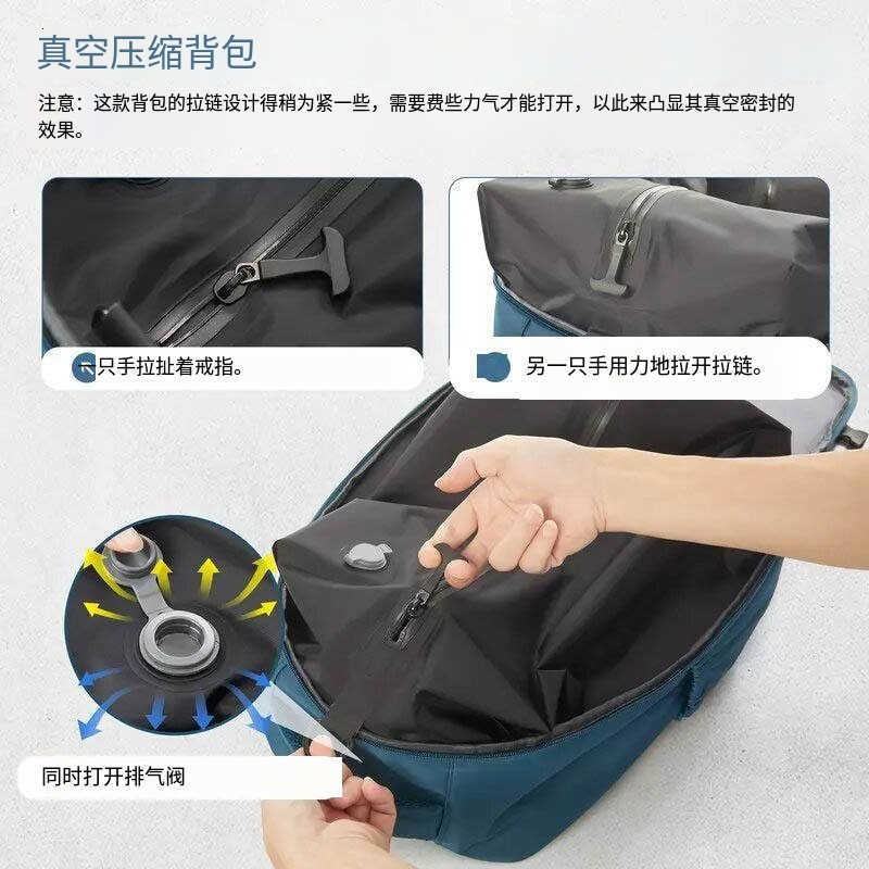 Business backpack with large capacity, suitable for both men and women, compressible vacuum bag, multi-layer storage, computer backpack.W251112