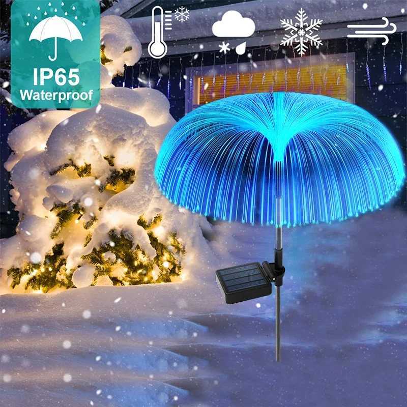 Solar LED Garden Lights Jellyfish Decoration Solar Power Waterproof Outdoor Pathway Solar LampM251127