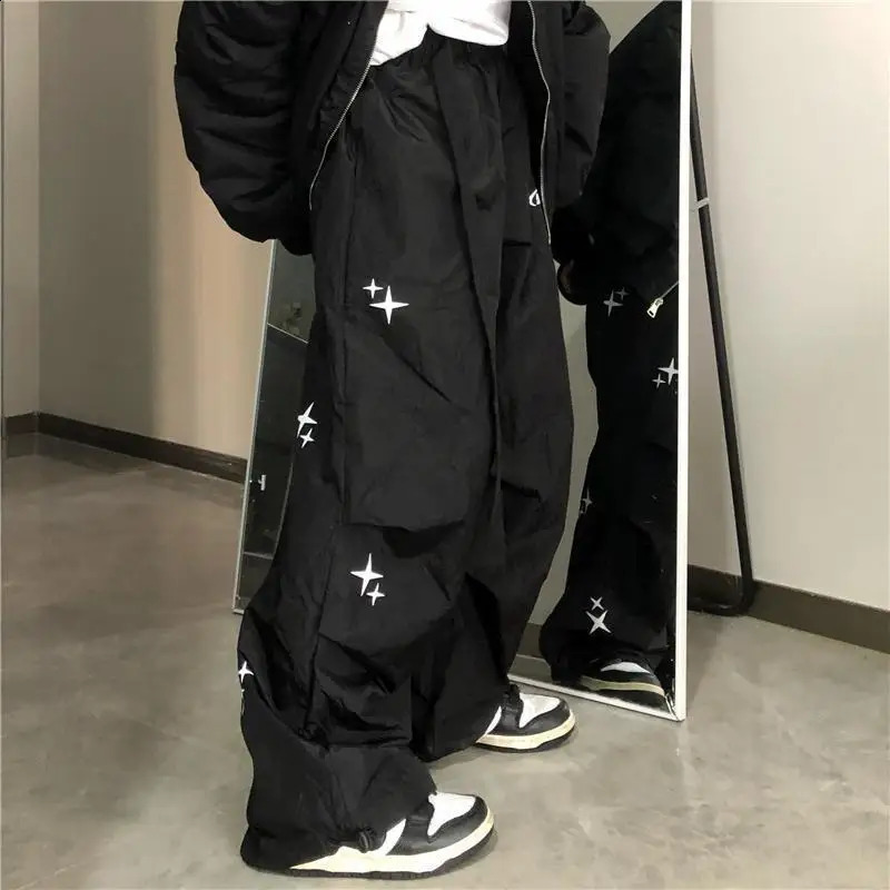 Deep City Umbrella Womens Black Retro Harajuku Extra Large Wide Leg Jogger Hippie Street Bag Sports Pants Casual Mens Z260314