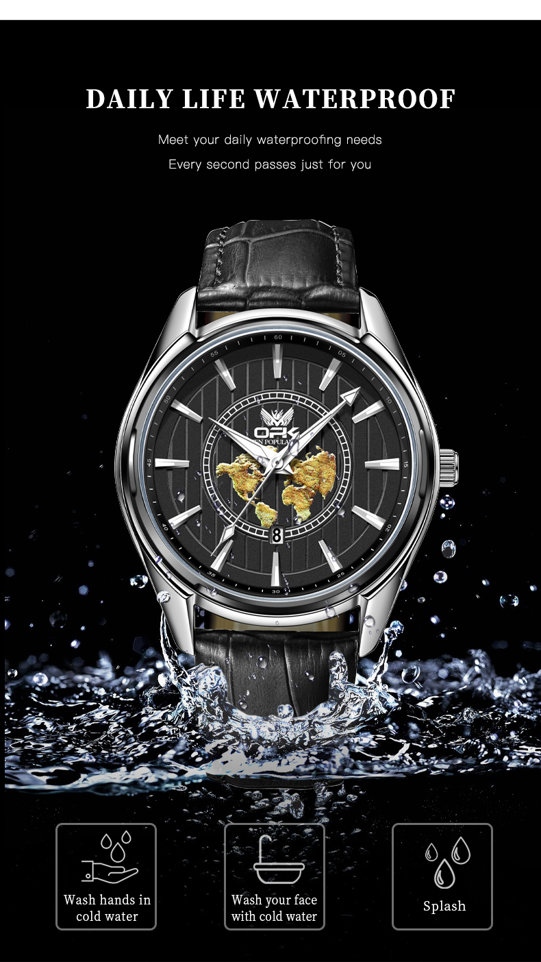 OPK Free Shipping New Designer Watch Luminous Waterproof Watch For Men Student Korean Version Trendy Versatile Automatic Non-mechanical Men's Wat