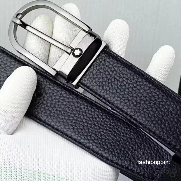 Belts Luxury Hexagonal white star MB belts charm mens brand Black belt Montblances Adjustable needle buckle Leather Belts Designer vintage belt for Fashion