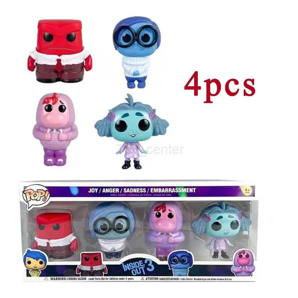 Disney Anime inside out 2 Joy Anxiety Anger Sadness Disgust Fear POP Figure Action Toys Cartoon Movie PVC Doll Figurines H251127