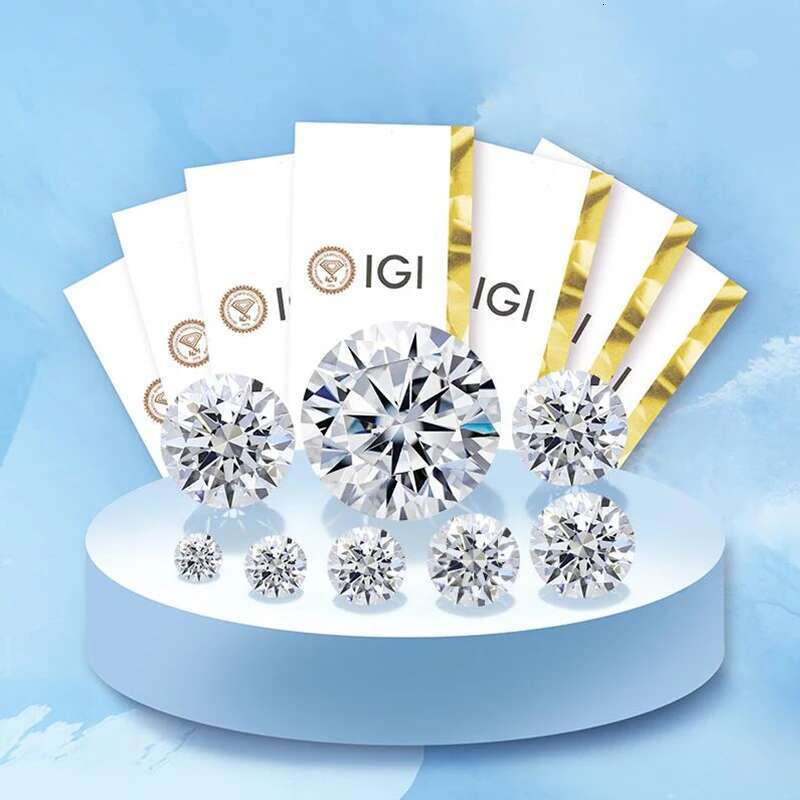 IGI GIA Certificate White Lab Grown Diamond CVD HPHT Round Lab DE Color VVS VS Clarity Loose Diamond Stones For Jewelry Making