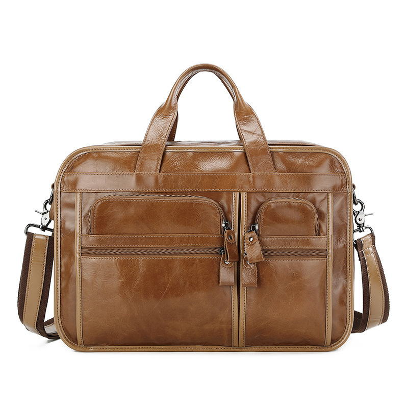 Mens Business Travel Mens Messenger Bag Mens Handbag Mens Large A4 Office Leather Shoulder Bag Notebook Bag 240902