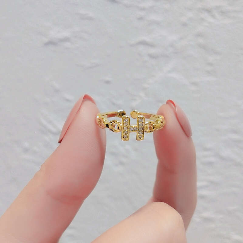 Minimalist Letter Index Finger Light Luxury and Exquisite Couple Women's Adjustable Open Personalized Fashion Design Tail Ring