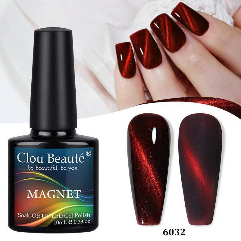 Clou Beaute Red Green Crystal Cat Eye Magnetic Gel Nail Polish 9D Galaxy Effect Holographic Reflective UV LED Varnish Nail ArtT251127