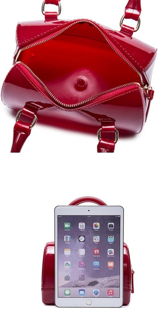 Ladies' summer jelly pillow shaped top handle handbag candy colored transparent crystal wallet