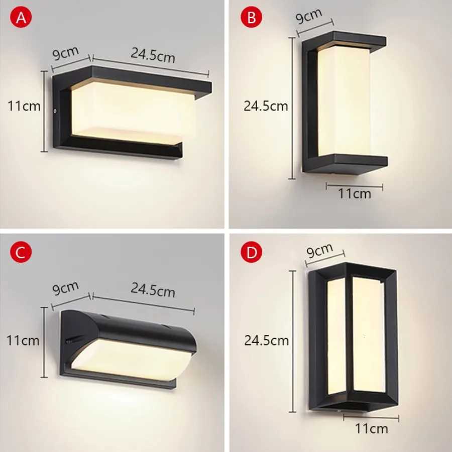 LED Outdoor Wall Lamp Waterproof IP65 PIR Motion Sensor Wall Lamp AC85-265V Indoor Home Porch Balcony Garden Decorative LightingM251127