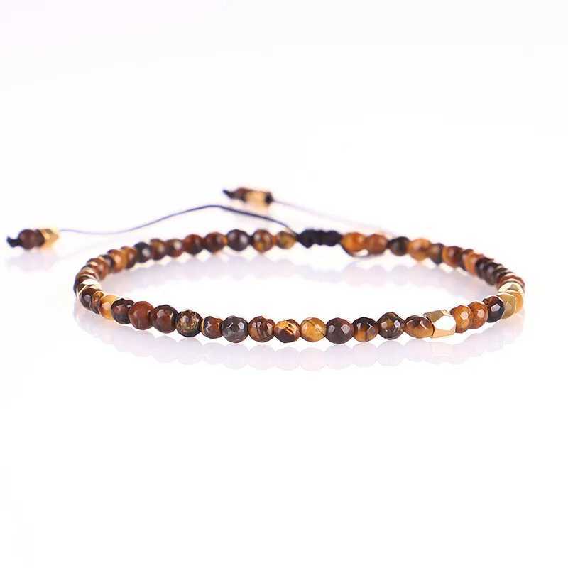 2025 New 3mm Natural LAPis Tiger Eye Stone Handmades for Women Men Adjustable Gift Can Bring Luck C251105