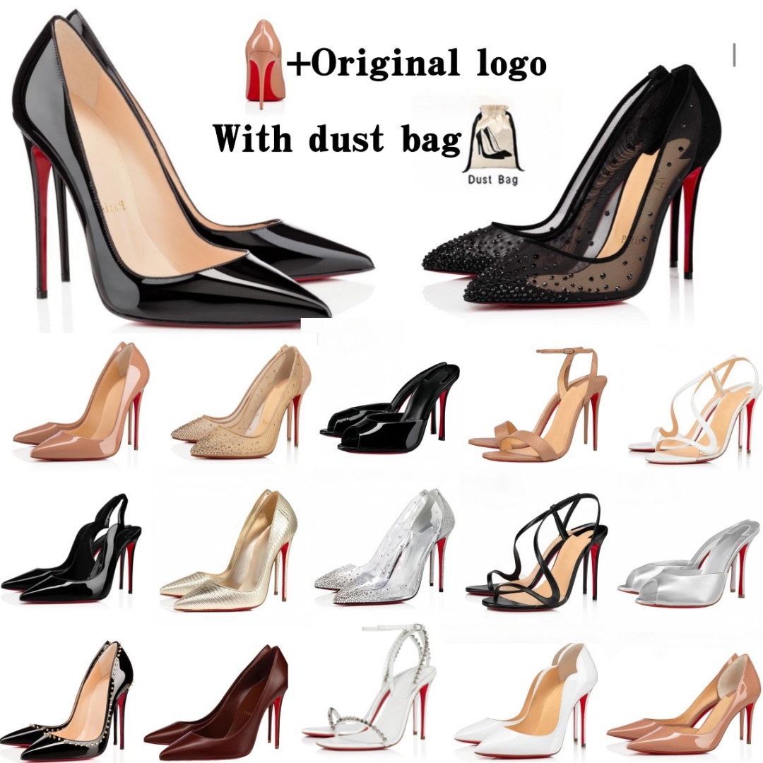 Designer heels Brand Women High Heels Shoes Red Peep Toes Sandals Luxury Red Shiny Bottomshoes 6cm 8cm 10cm 12cm Stiletto Genuine Leather Woman Pumps with Dust Bag