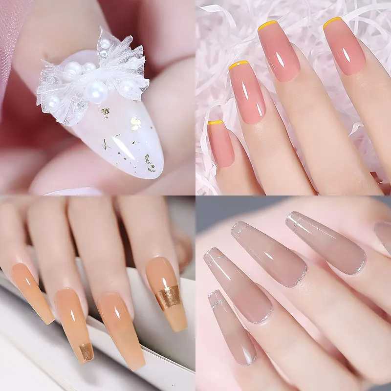 Clou Beaute Jelly Color UV Gel Manicure Summer Pink Nude Gel Nail Rainbow Nail Supplies For Professionals Semi-permanent VarnishT251127