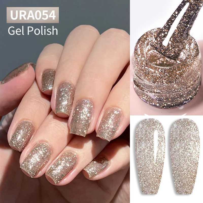 UR SUGAR 15ml Sparkling Glitter Series Gel Nail Polish Shiny Sliver Semi Permanent Soak Off UV Gel Nail Art Varnish ManicureT251127