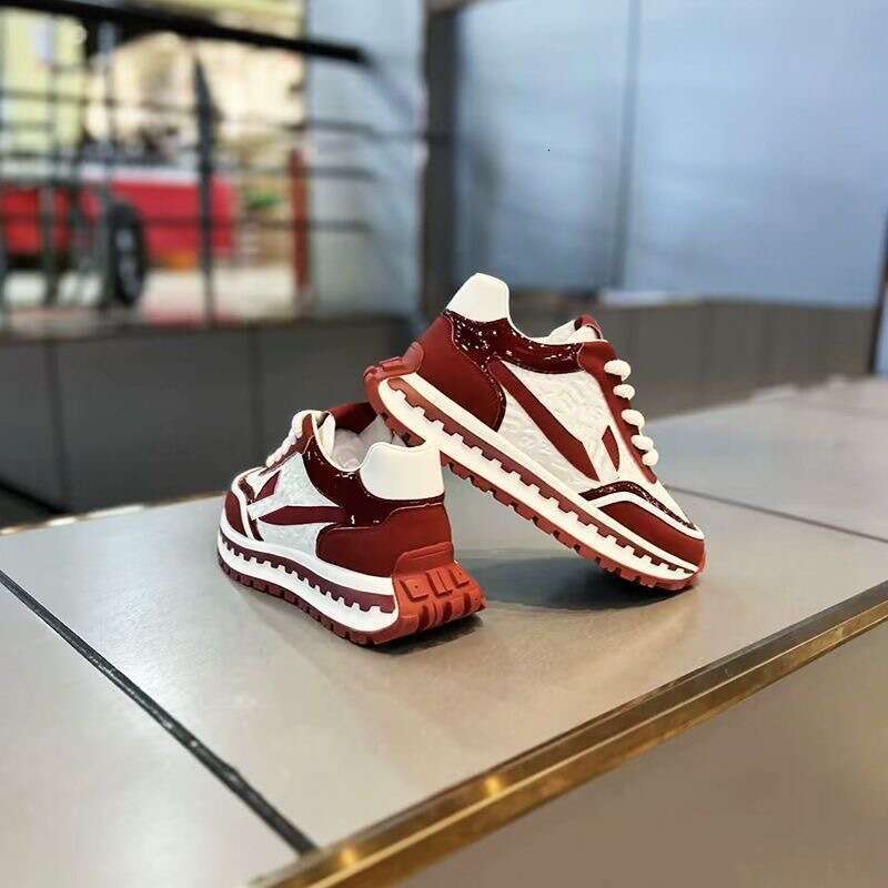 2025 Autumn Winter Leather Printed Fashion Trendy Rubbed Soft Men's Korean Style Thick Sole Height Increasing Sports Casual Shoes for Men
