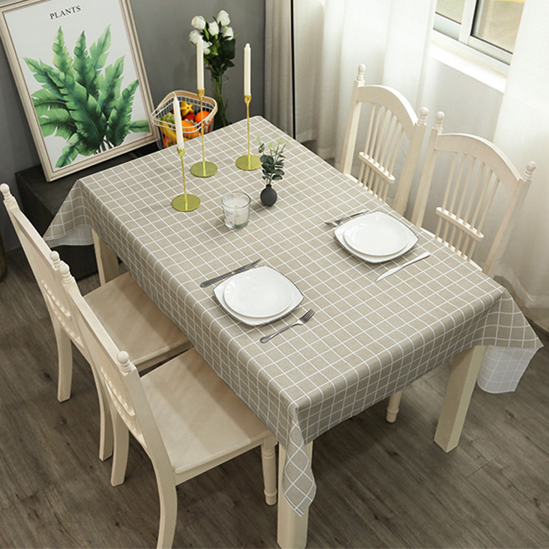 A831 cotton and linen simple tablecloth waterproof and oil-proof cotton cloth desk table mat Japanese style pastoral style round tablecloth tablecloth