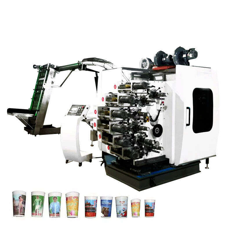 Disposable Plastic Cup Offset Machine Automatic Speed 300-430pcs/min Curved Surface Screen Printing Machine